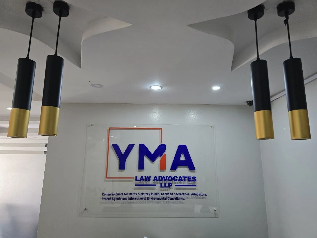 Reception area at YMA Law Advocates LLP, Nairobi
